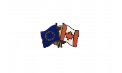 Europe - Canada Friendship Flag Pin, Badge - 22 mm