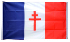 France with Cross of Lorraine Flag for balcony - 3 x 5 ft.