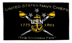 USA Navy Chiefs - The Chosen few Flag for balcony - 3 x 5 ft.