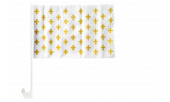 France Fleur-de-lis, white Car Flag - 12 x 16 inch
