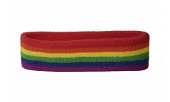 Rainbow Headband / sweatband - 6 x 21cm