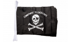Pirate Commitment to excellence Bunting Flags - 12 x 18 inch