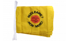 Nucléaire Non Merci Bunting Flags - 12 x 18 inch