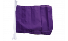 Unicolor Purple Bunting Flags - 12 x 18 inch