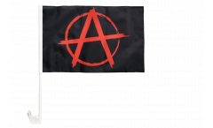 Anarchy red Car Flag - 12 x 16 inch