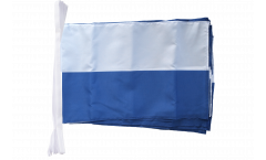 Stripe white blue Bunting Flags - 12 x 18 inch