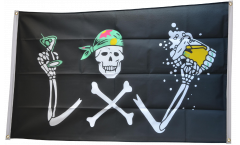 Pirate with beer Flag for balcony - 3 x 5 ft.