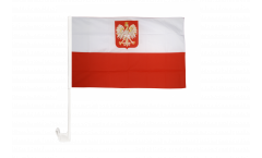 Poland with eagle Car Flag - 12 x 16 inch