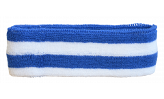 Stripe blue white Headband / sweatband - 6 x 21cm