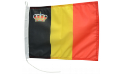 Belgium with crown Boat Flag - 12 x 16 inch