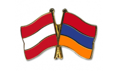 Austria - Armenia Friendship Flag Pin, Badge - 22 mm
