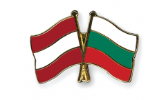 Austria - Bulgaria Friendship Flag Pin, Badge - 22 mm
