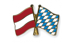 Austria - Germany Bavaria lion Friendship Flag Pin, Badge - 22 mm
