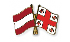 Austria - Georgia Friendship Flag Pin, Badge - 22 mm