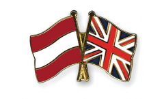 Austria - Great Britain Friendship Flag Pin, Badge - 22 mm