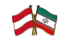 Austria - Iran Friendship Flag Pin, Badge - 22 mm