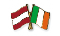 Austria - Ireland Friendship Flag Pin, Badge - 22 mm