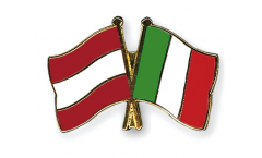 Austria - Italy Friendship Flag Pin, Badge - 22 mm