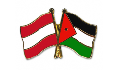 Austria - Jordan Friendship Flag Pin, Badge - 22 mm