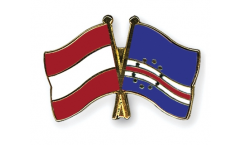 Austria - Cape Verde Friendship Flag Pin, Badge - 22 mm