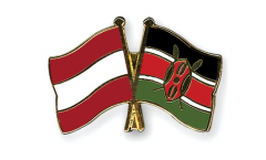 Austria - Kenya Friendship Flag Pin, Badge - 22 mm