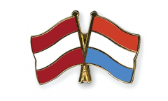 Austria - Luxembourg Friendship Flag Pin, Badge - 22 mm