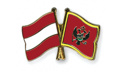 Austria - Montenegro Friendship Flag Pin, Badge - 22 mm