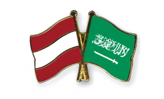 Austria - Saudi Arabia Friendship Flag Pin, Badge - 22 mm
