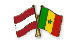 Austria - Senegal Friendship Flag Pin, Badge - 22 mm