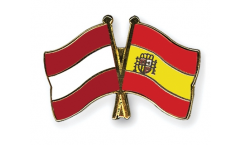 Austria - Spain Friendship Flag Pin, Badge - 22 mm