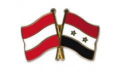 Austria - Syria Friendship Flag Pin, Badge - 22 mm
