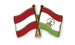 Austria - Tajikistan Friendship Flag Pin, Badge - 22 mm