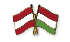 Austria - Hungary Friendship Flag Pin, Badge - 22 mm