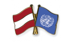 Austria - UNO Friendship Flag Pin, Badge - 22 mm