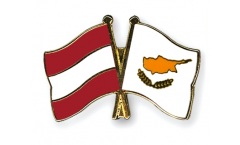 Austria - Cyprus Friendship Flag Pin, Badge - 22 mm