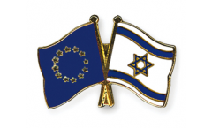 Europe - Israel Friendship Flag Pin, Badge - 22 mm
