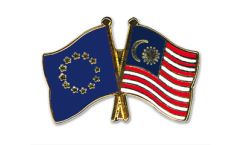 Europe - Malaysia Friendship Flag Pin, Badge - 22 mm