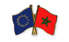 Europe - Marokko Friendship Flag Pin, Badge - 22 mm