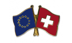 Europe - Schweiz Friendship Flag Pin, Badge - 22 mm