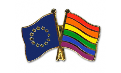 Europe - Regenbogen Friendship Flag Pin, Badge - 22 mm