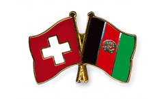 Switzerland - Afghanistan Friendship Flag Pin, Badge - 22 mm