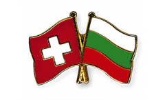 Switzerland - Bulgaria Friendship Flag Pin, Badge - 22 mm