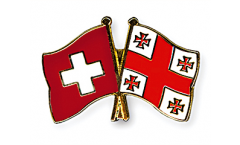 Switzerland - Georgia Friendship Flag Pin, Badge - 22 mm
