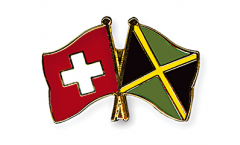 Switzerland - Jamaica Friendship Flag Pin, Badge - 22 mm