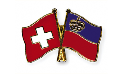 Switzerland - Liechtenstein Friendship Flag Pin, Badge - 22 mm