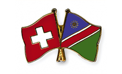 Switzerland - Namibia Friendship Flag Pin, Badge - 22 mm
