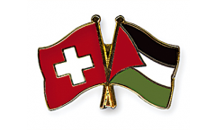 Switzerland - Palestine Friendship Flag Pin, Badge - 22 mm