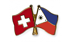 Switzerland - Philippines Friendship Flag Pin, Badge - 22 mm