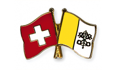 Switzerland - Vatican Friendship Flag Pin, Badge - 22 mm