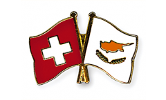 Switzerland - Cyprus Friendship Flag Pin, Badge - 22 mm
